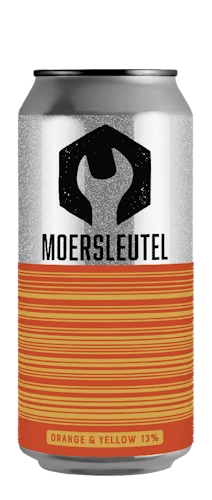 Blik Barcode Orange and Yellow van Moersleutel bier