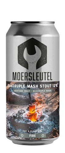 Blik Moersleutel bier: Fire. Het derde bier uit de Elemental-serie van Moersleutel.